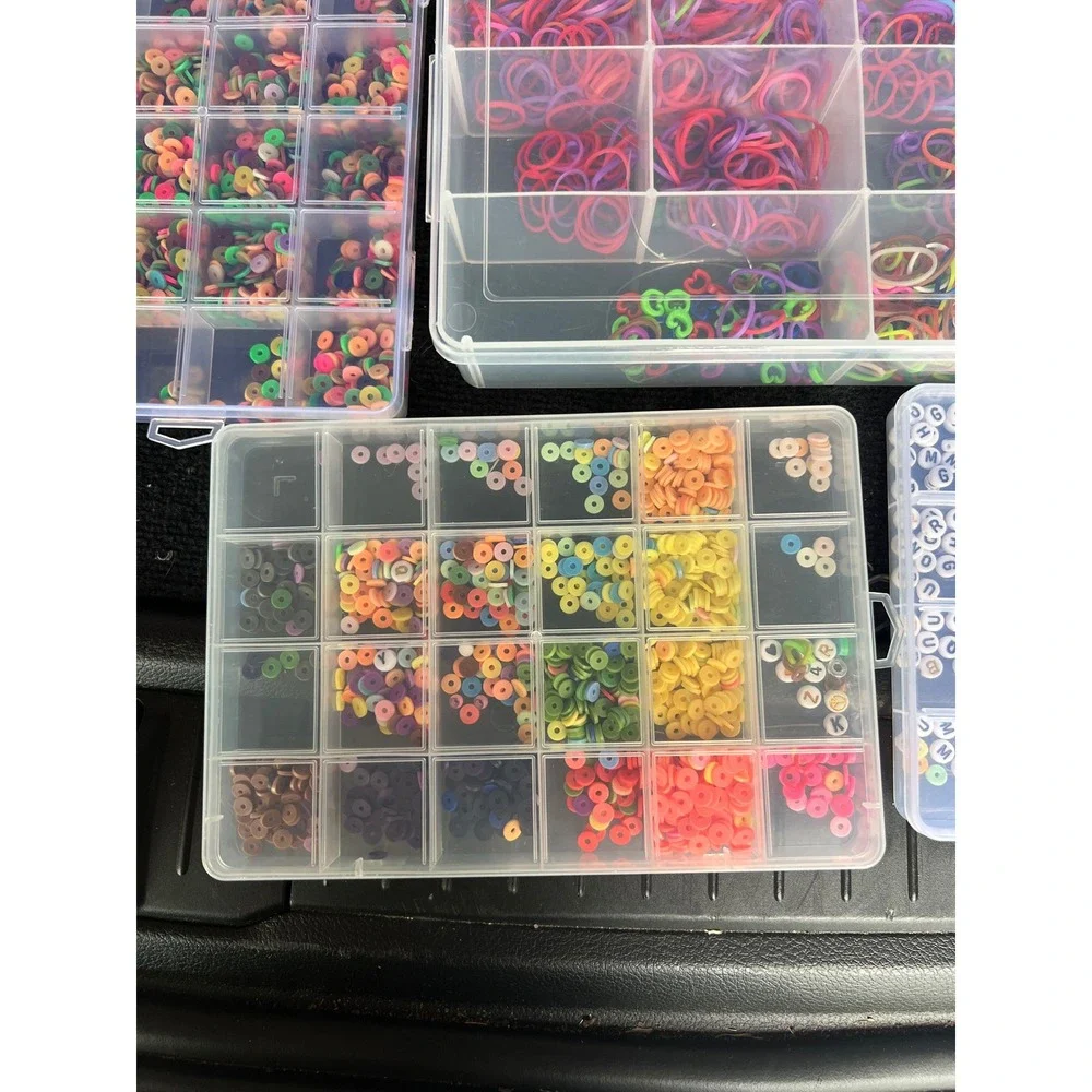 Jewelry Making Kit Kids OS Multicolor Clay Beads Alphabet Loom Bands